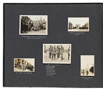 Hemingway, Ernest (1899-1961) WWI Photo Album Documenting his Volunteer Service in the Ambulance Corps.